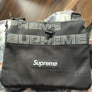 Supreme Black Mesh Messenger Bag